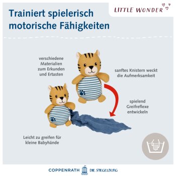 Die Spiegelburg - Little Wonder - Kuscheltier mit Schnuffeltuch Tiger (2)
