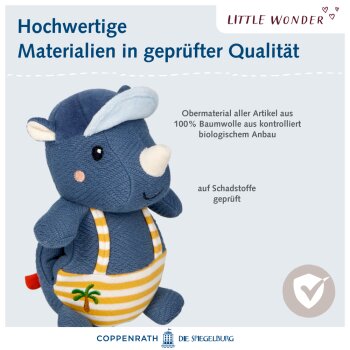 Die Spiegelburg - Little Wonder - Kuscheltier mit Schnuffeltuch Nashorn (2)