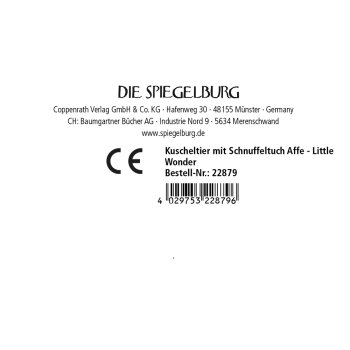 Die Spiegelburg - Little Wonder - Kuscheltier mit Schnuffeltuch Affe (2)