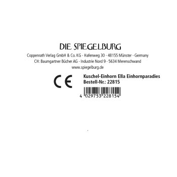 Die Spiegelburg - Einhorn-Paradies  - Kuschel-Einhorn Ella (2)