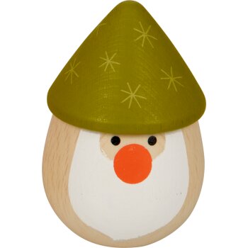 Die Spiegelburg - Wintertiere im Weihnachtswald - Rassel-Ei Santa, sort. (12) (S)
