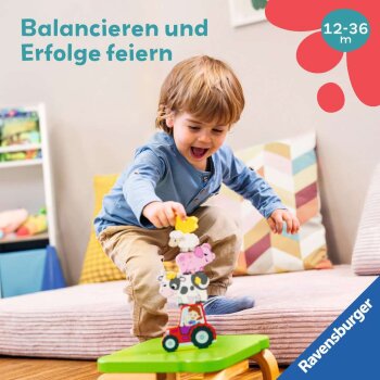 Ravensburger - Play+ Magnetisches Holz-Zähl-Puzzle: Bauernhof