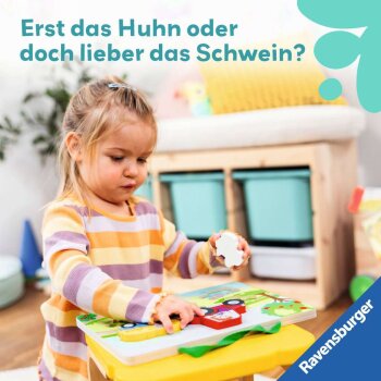 Ravensburger - Play+ Magnetisches Holz-Zähl-Puzzle: Bauernhof