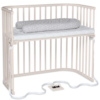 babybay - Beistellbett Boxspring XXL BEIGE-LACKIERT