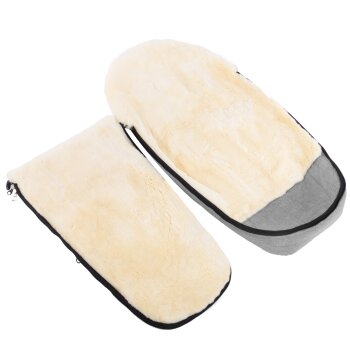 Werner Christ Baby - Flims LUXE Lammfellfußsack grigio