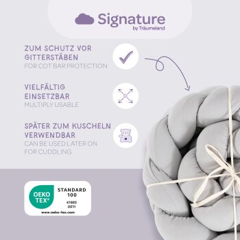 Träumeland - Signature Nestchenschlange geflochten 180 cm Mint