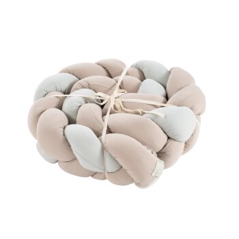 Träumeland - Signature Nestchenschlange taupe & mint, geflochten, 180 cm