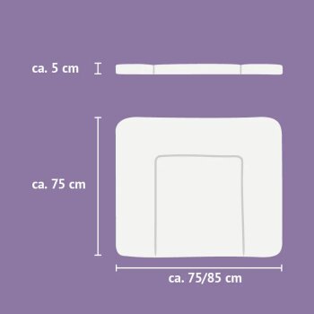 Träumeland - Wickelauflage Olive, 75 x 85 cm