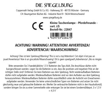 Die Spiegelburg - Pferdefreunde - Kleine Taschenlampe, sort. (10)