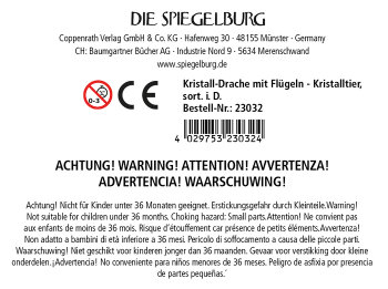 Die Spiegelburg - Kristalltier - Kristall-Drache mit Flügeln, sort. (16)