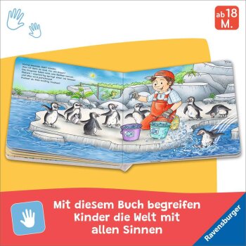 Ravensburger - Füttere die Affen! Mein Zoo-Mitmachbuch