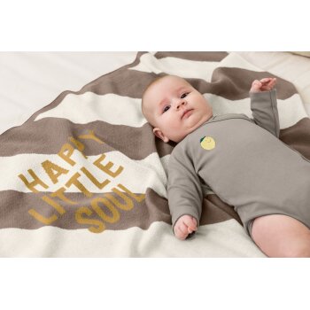 Lässig - Baby Wickelbody langarm - Bio Baumwolle, Zitrone Taupe, Gr. 50/56