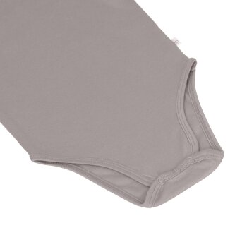 Lässig - Baby-Wickelbody Langarm - Bio-Baumwolle, Zitrone, Taupe, Gr. 62/68