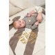 Lässig - Baby-Wickelbody Langarm - Bio-Baumwolle, Zitrone, Taupe, Gr. 62/68