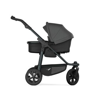 TFK - mono 3 - Kombikinderwagen 2-in-1 mit Luftkammerreifen Grau
