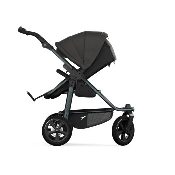 TFK - mono 3 - Kombikinderwagen 2-in-1 mit Luftreifen Anthrazit mit roten Highlights