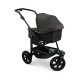 TFK - mono 3 - Kombikinderwagen 2-in-1 mit Luftreifen Anthrazit mit roten Highlights