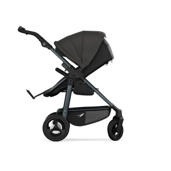 TFK - mono 4 - Kombikinderwagen 2-in-1 mit Luftreifen Anthrazit mit roten Highlights