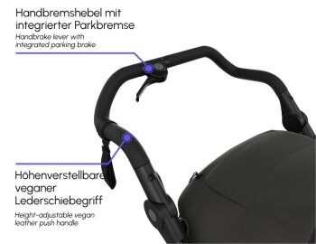 TFK - pro - 2-in-1 Kombikinderwagen mit Luftreifen Schwarz