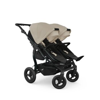 TFK - duo Zwillings- und Geschwister-Kombikinderwagen mit Luftreifen Sand