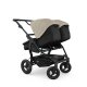 TFK - duo Zwillings- und Geschwister-Kombikinderwagen mit Luftreifen Sand