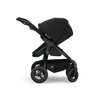 TFK - duo Zwillings- und Geschwister-Kombikinderwagen mit Luftreifen Schwarz