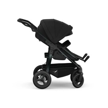 TFK - duo Zwillings- und Geschwister-Kombikinderwagen mit Luftreifen Schwarz