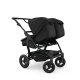 TFK - duo Zwillings- und Geschwister-Kombikinderwagen mit Luftreifen Schwarz