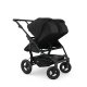 TFK - duo Zwillings- und Geschwister-Kombikinderwagen mit Luftreifen Schwarz