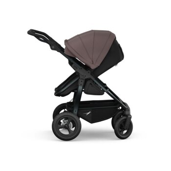 TFK - duo Zwillings- und Geschwister-Kombikinderwagen mit Luftreifen Braun