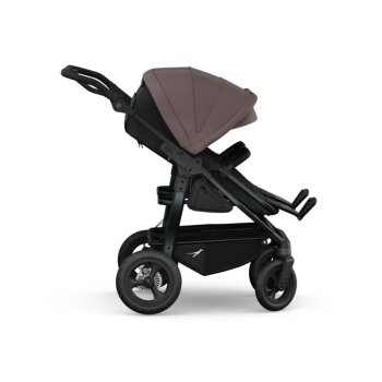TFK - duo Zwillings- und Geschwister-Kombikinderwagen mit Luftreifen Braun