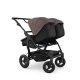 TFK - duo Zwillings- und Geschwister-Kombikinderwagen mit Luftreifen Braun