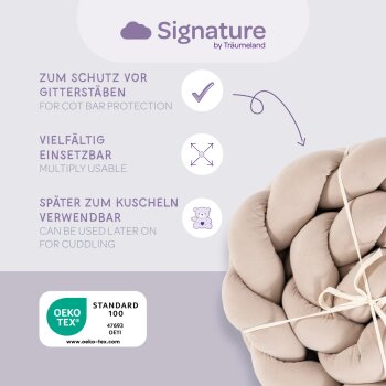 Träumeland - Signature Nestchenschlange geflochten 180 cm Taupe