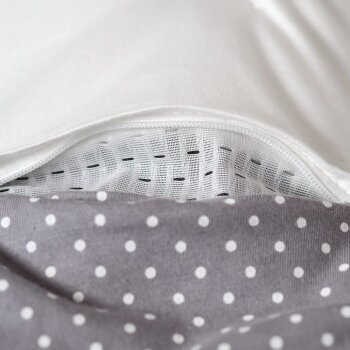 Träumeland - Baby-Ganzjahresschlafsack Frühchen LIEBMICH Pünktchen grau Gr. 44