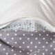Träumeland - Baby-Ganzjahresschlafsack LIEBMICH Pünktchen grau Gr. 68/74