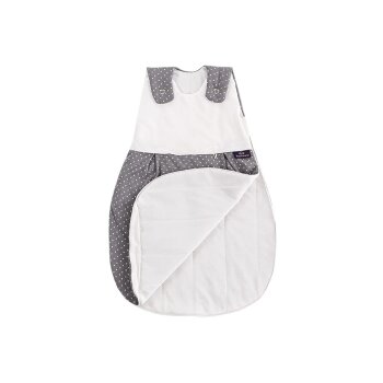 Träumeland - Baby-Ganzjahresschlafsack LIEBMICH Pünktchen grau Gr. 80/86