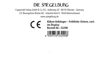 Die Spiegelburg - Fröhliche Ostern - Küken-Anhänger, sort. (12)