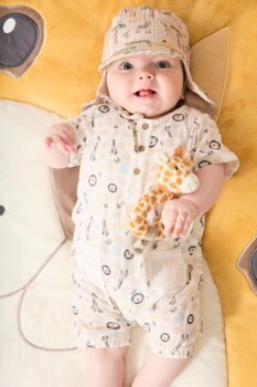 Sterntaler - Schirmmütze mit Nackensschutz Zootiere Gr.49