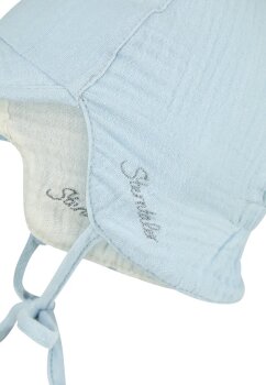Sterntaler - Wende Schirmmütze Musselin hellblau Gr.35