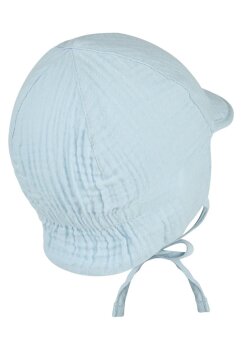 Sterntaler - Wende Schirmmütze Musselin hellblau Gr.39