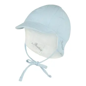 Sterntaler - Wende Schirmm&uuml;tze Musselin hellblau Gr.45