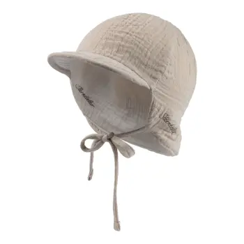 Sterntaler - Wende Schirmmütze Musselin beige Gr.45
