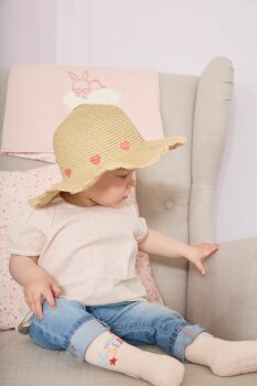 Sterntaler - Strohhut Herzen Gr.51