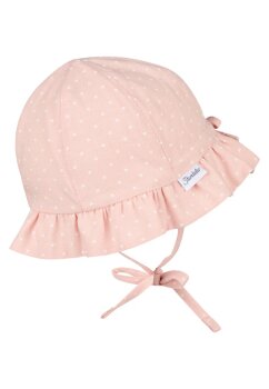 Sterntaler - Sonnenhut kleine Herzen zartrosa Gr.49