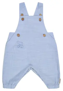 Sterntaler - Latzhose Leinenoptik hellblau Gr. 74
