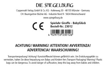 Die Spiegelburg - BabyGlück - Spieluhr Giraffe