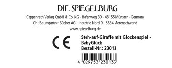 Die Spiegelburg - BabyGlück - Steh-auf-Giraffe mit Glockenspiel (2)