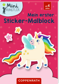 Coppenrath - Mini-Künstler - Meine ersten Stickerbilder "Einhorn/Dino/Tiere/Fahrzeuge", sort. (40)