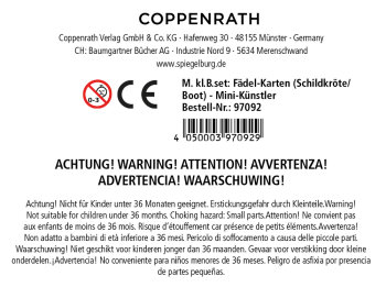 Coppenrath - Mini-Künstler - Mein kleines Bastelset: Fädel-Karten (Schildkröte/Boot) (3)