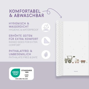 Träumeland - Wickelmulde 50 x 70 cm Little Farm grün